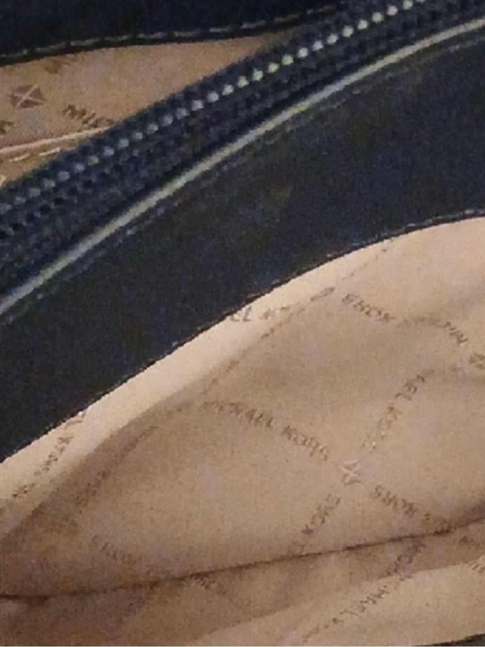 Michael Kors Sloan Editor Studded Navy Leather & Suede Shoulder Bag - Picture 10 of 10
